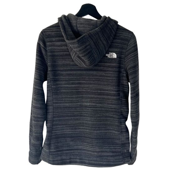 The North Face Black Grey Marled Zip Up Hooded Jacket Medium - Picture 3 of 8